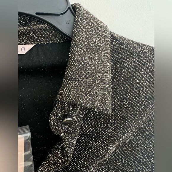 NYE Esqualo Gold / Black Button down Black with metallic gold Size XS Women NWT - Picture 16 of 16
